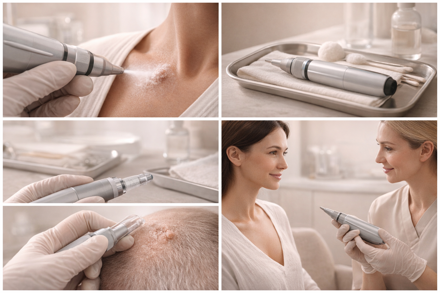 Illustration of a calm, precise treatment process